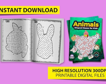 Animal Head Mazes Puzzle Book: Fun Problem-Solving Games