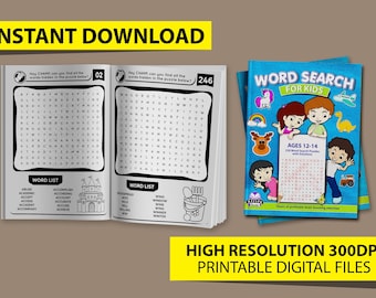 Word Search Puzzles for Kids Ages 12-14: 250 Brain Boosting Activities