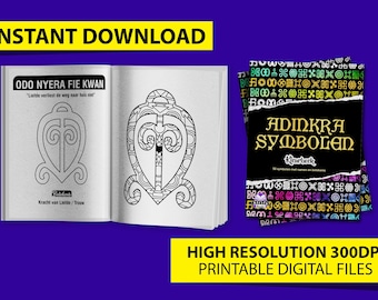 Adinkra Symbols Coloring Book: Dutch Names & Meanings (PDF)