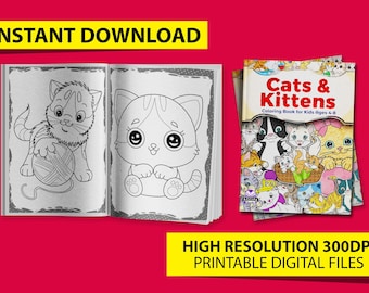 Cats & Kittens Coloring Book: Fun Activity Book for Kids