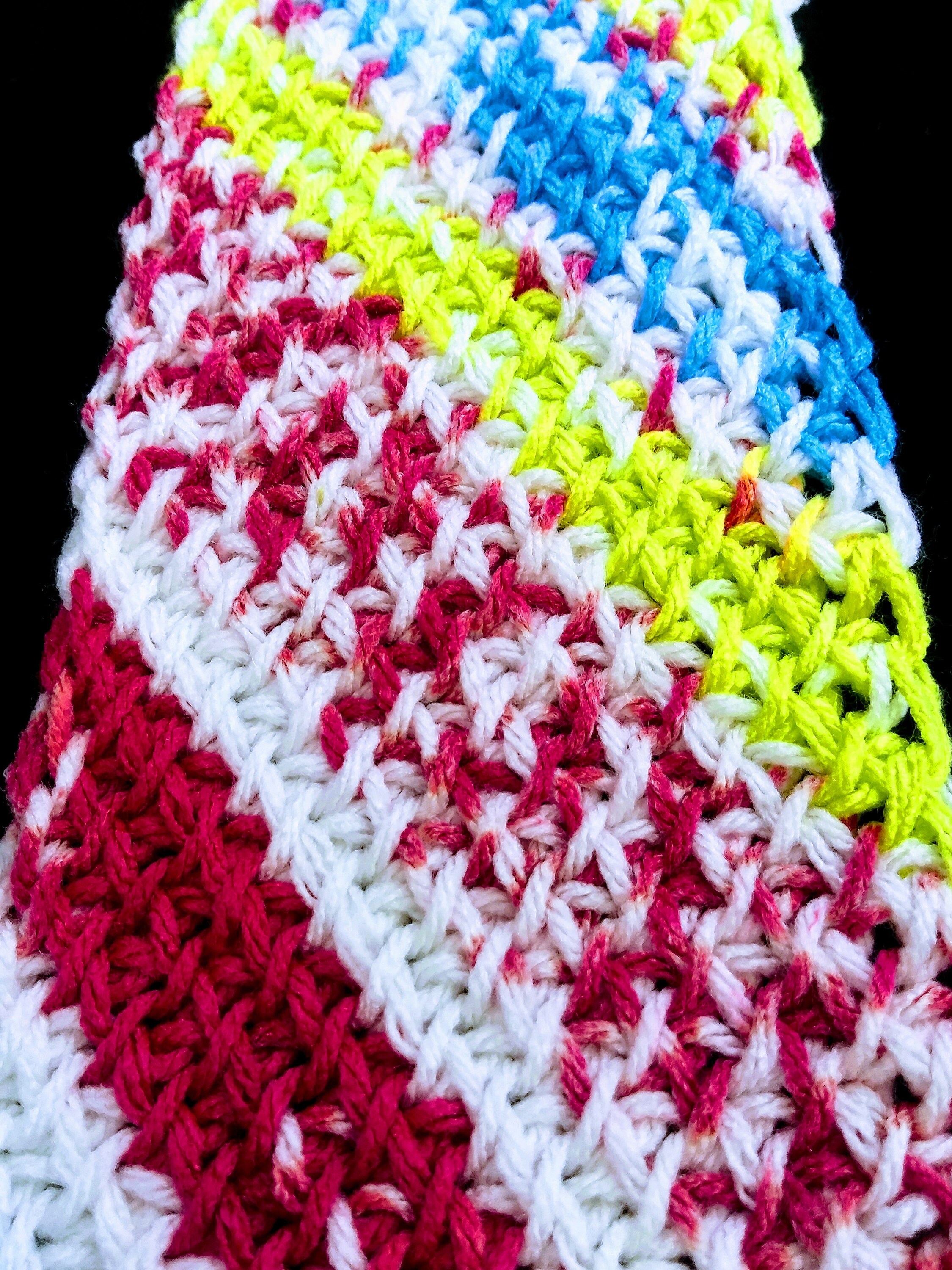 C2C Corner to Corner Tunisian Crochet Rectangle Scarf or Blanket