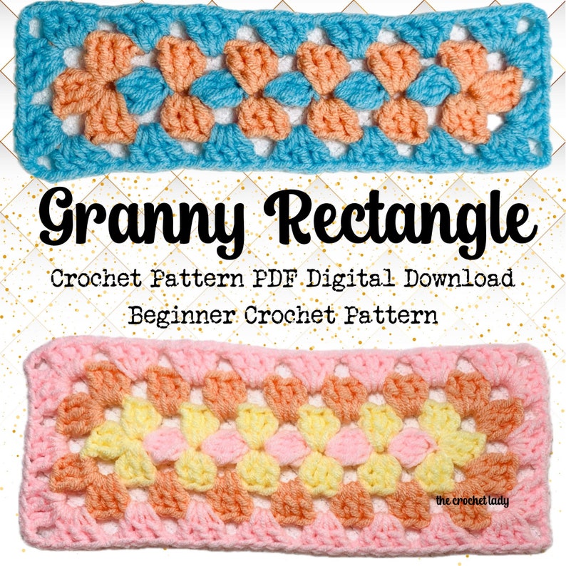 Granny Rectangle Crochet Pattern PDF Digital Download | Beginner ...
