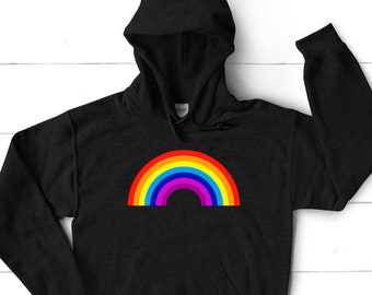 LGBT Rainbow and Transgender Pride Flag Heart Print Baby Girls Childrens Crew Neck Sweater Long Sleeve Soft Knit Top Blouse