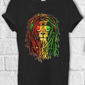 Lion Reggae musique Rasta t-shirt à capuche sweat-shirt Baseball pull hommes femmes unisexe Baggy petit ami chemise 1786