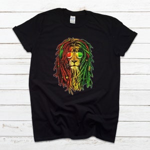 Lion Reggae Music Rasta Funny Cool T Shirt 1786
