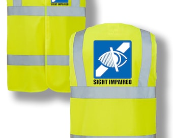 Sight Impaired Logo Health Hi Vis Vest Company Printed Horse Riding Safety Reflective Event Safety Visibility Jacket Coat Waistcoat H9