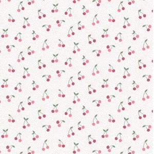 Cherry Print Organic Cotton Jersey Fabric, Organic Cotton Jersey, Jersey Fabric By Half The Metre, Childrens Fabric