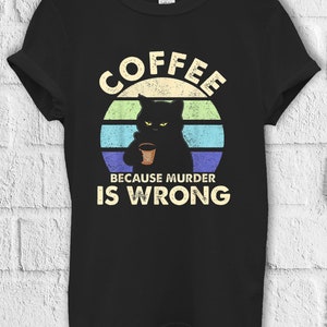 Café parce que le meurtre est faux t-shirt à capuche sweat Baseball pull hommes femmes unisexe Baggy petit ami chemise 2994