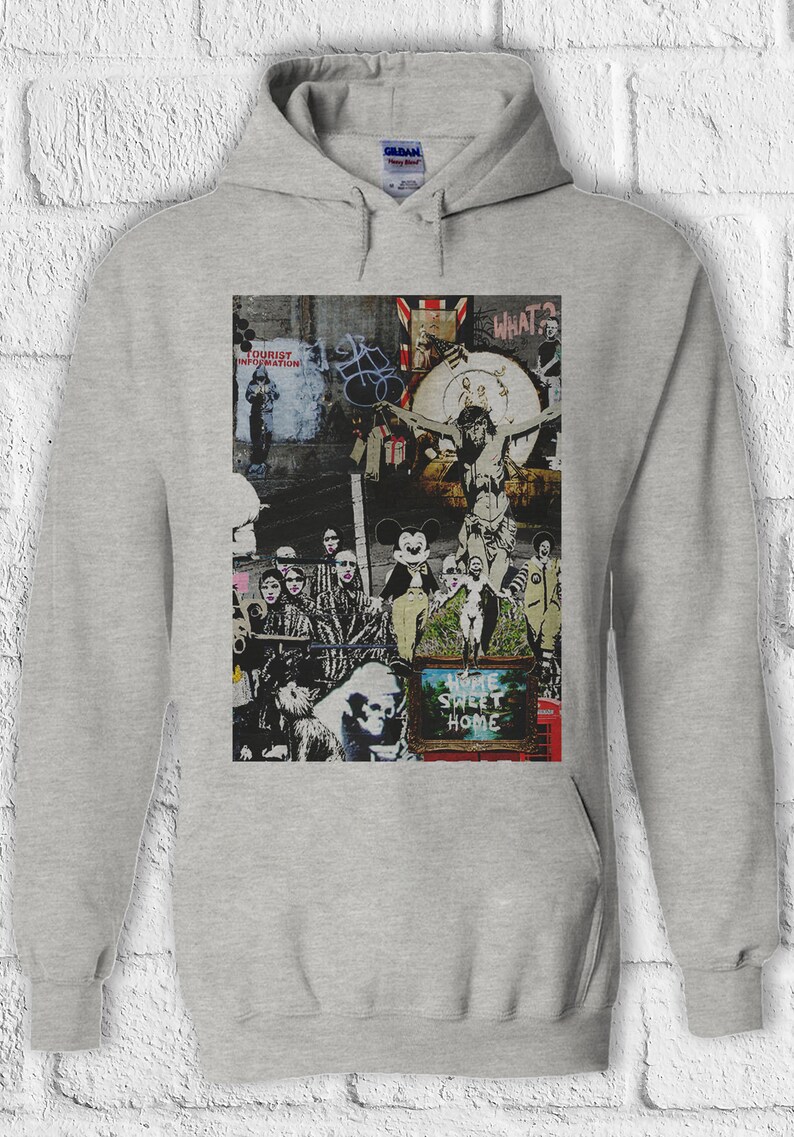 Banksy Street Art Graffiti T Shirt Hoodie Sweatshirt Baseball Pullover ...