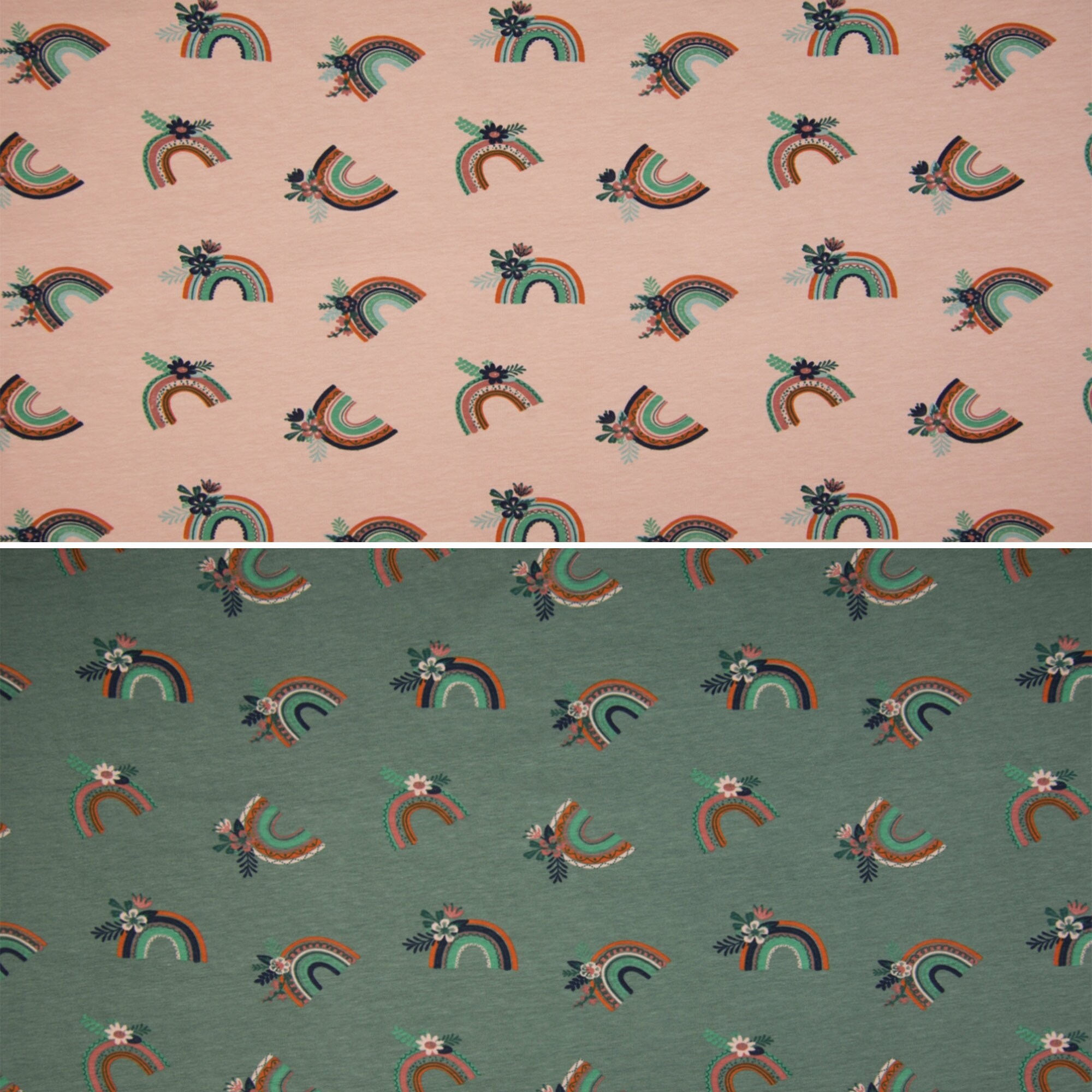 rainbow print jersey fabric