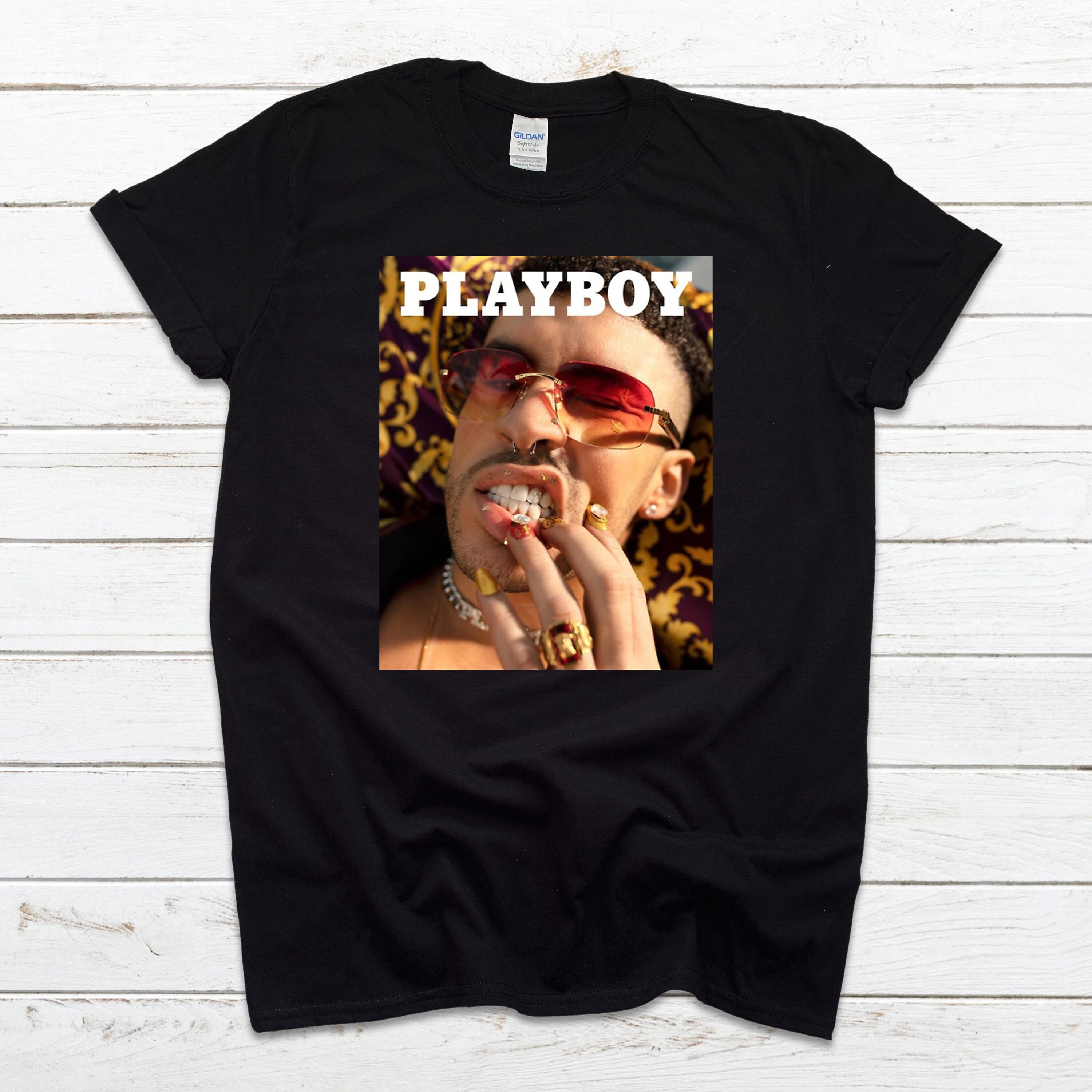Playboy Bad Bunny T Shirt, Playboy Cover, LGBT T Shirt, Unisex Tee 26…