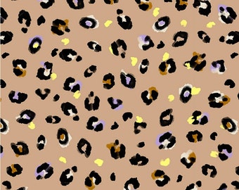 Organic Cotton Jersey Fabric: Leopard Animal Print (By Half Metre)