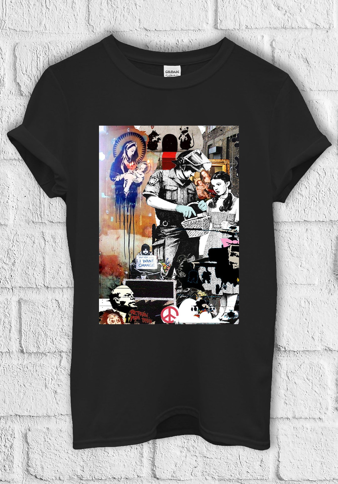 Banksy Street Art Graffiti T Shirt Hoodie Sweatshirt Baseball Pullover ...