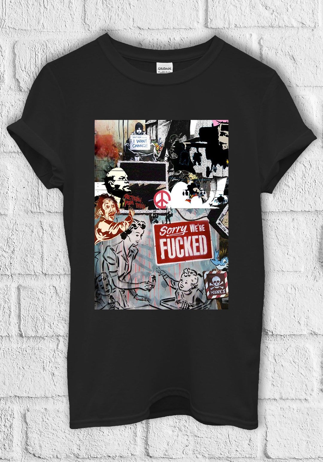 Banksy Street Art Graffiti T Shirt Hoodie Sweatshirt Baseball Pullover ...