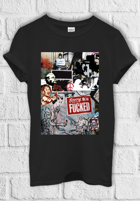 T-shirt Banksy Graffiti Street Art - Edition Limitée - Fait Main En France