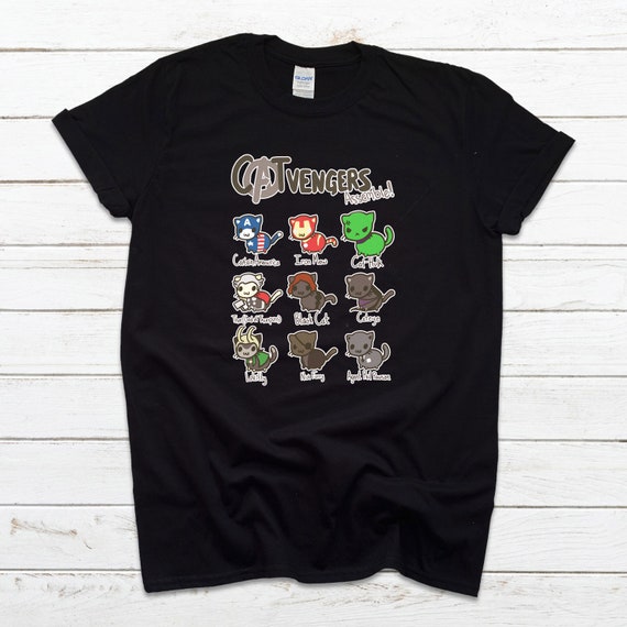 Catvengers Comic Cat Kitten T Shirt 1794 Etsy
