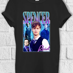 Spencer Reid hommage t-shirt rétro années 90 sweat à capuche Baseball pull hommes femmes unisexe Baggy petit ami chemise 3366