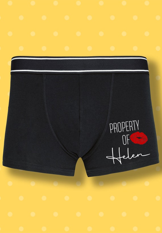 Property of Kiss Personalised Boxer Custom Funny Men Underwear, Valentines  Day Gift Boyfriend, Gift for Him, Husband Gift, Gifts for Him B3 