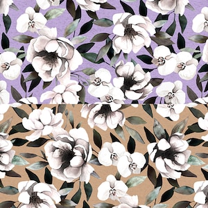 Blush Bloom Organic Cotton Jersey Fabric, Floral Cotton Jersey, Floral Print Jersey, Jersey Fabric By Half The Metre, Childrens Fabric