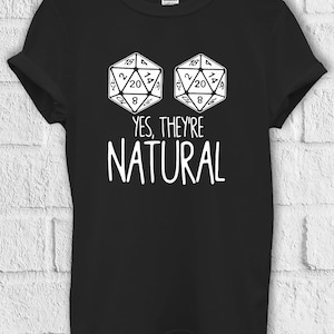 Yes They&#39;re Natural T shirt Dungeons and Dragons DND Hoodie Sweatshirt Baseball Pullover Men Women Unisex Baggy Boyfriend Shirt 3375