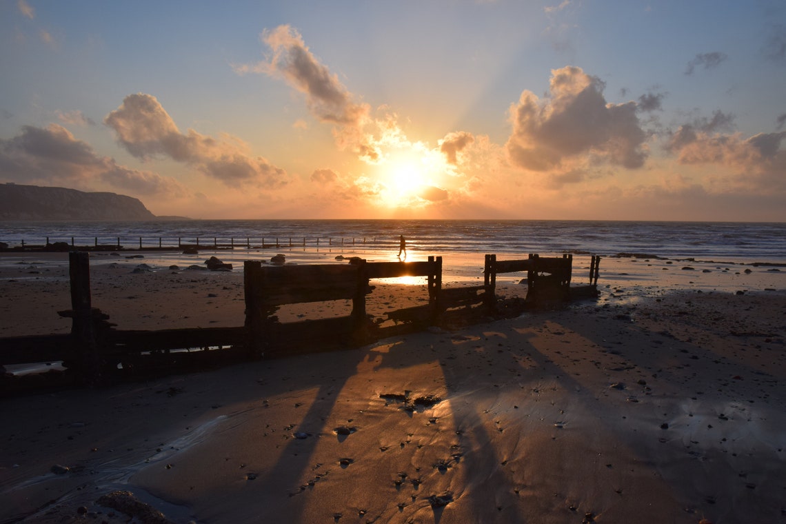 Sea Glass Good Luck one shamrock greeting card Etsy