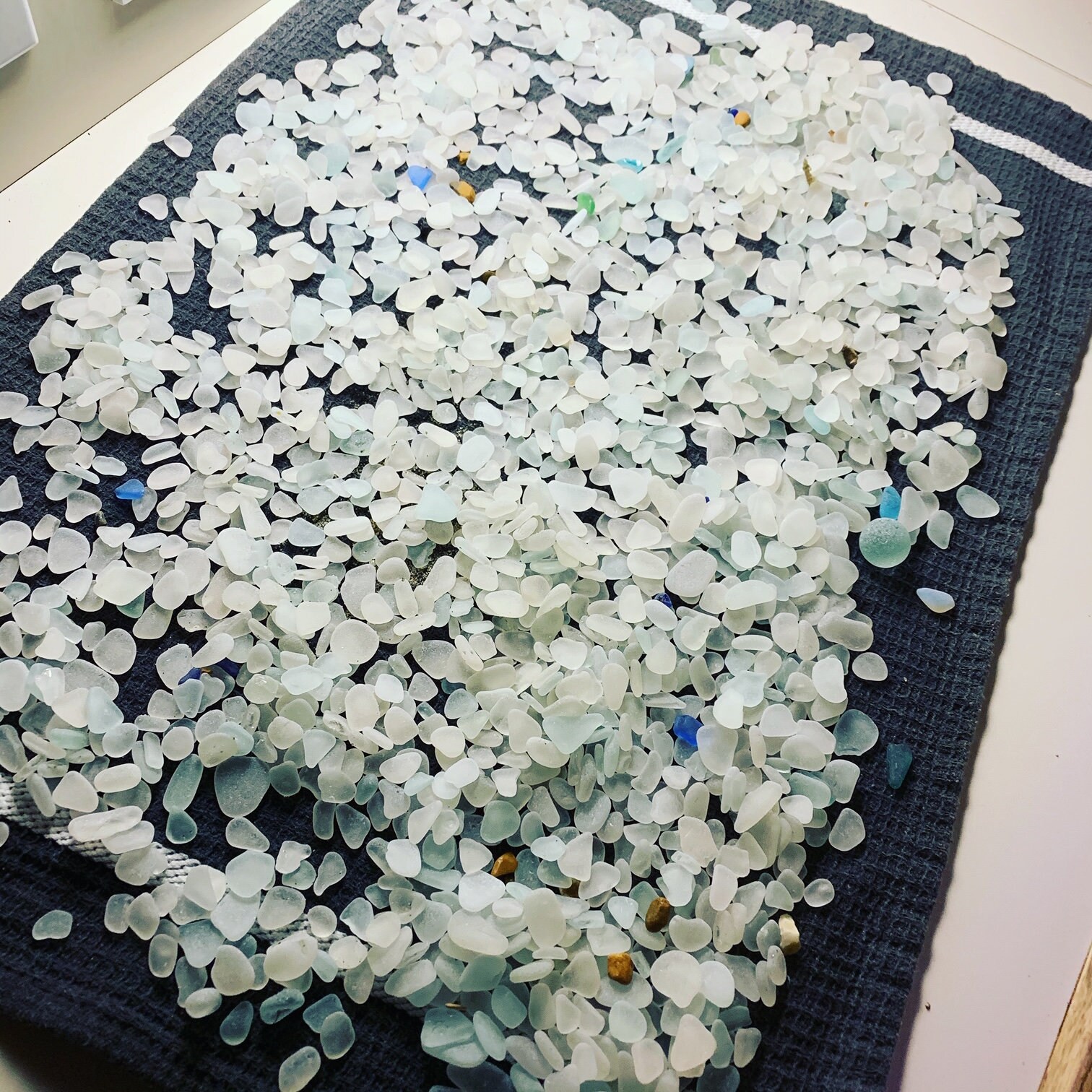 Sea Glass Good Luck One Shamrock Greeting Card Etsy UK