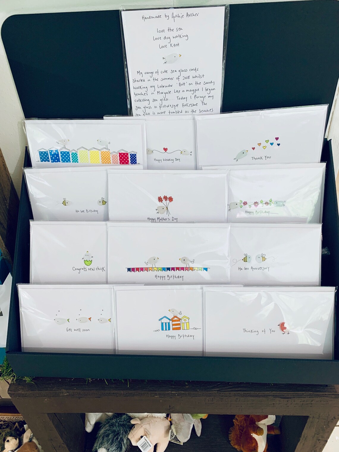 Sea Glass Good Luck Horseshoe Greeting Card Etsy