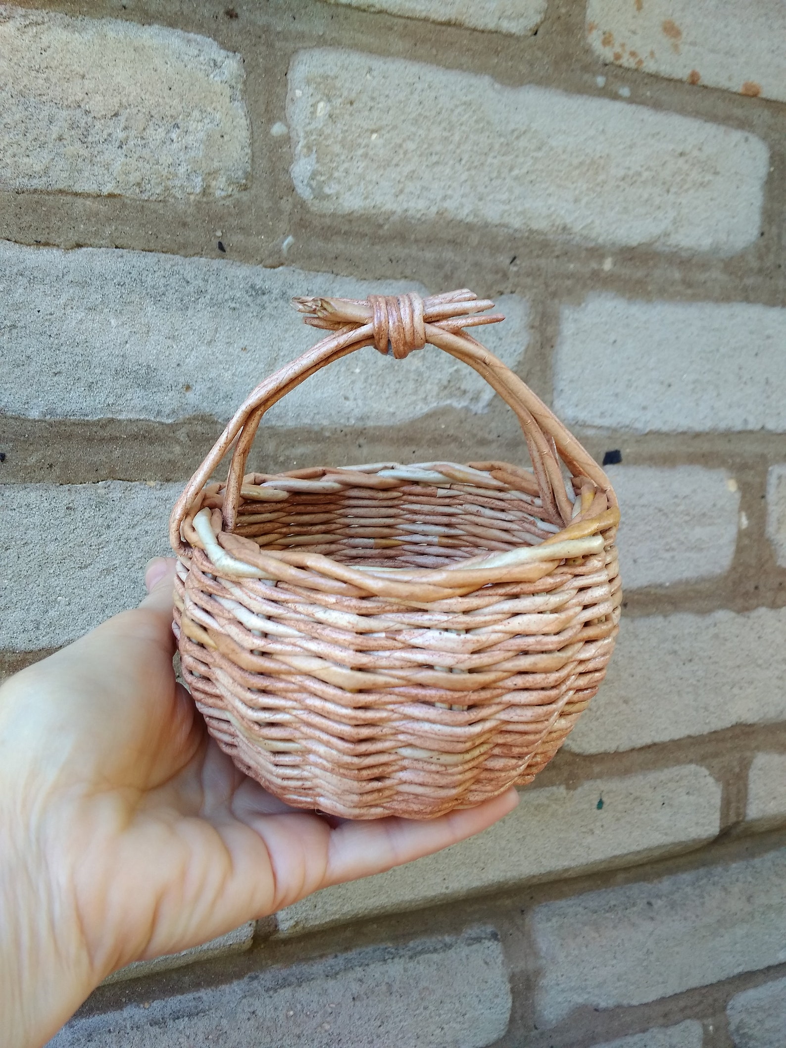 Set of 3 Small Wicker Baskets Baby Wicker Baskets Mini Gift Etsy