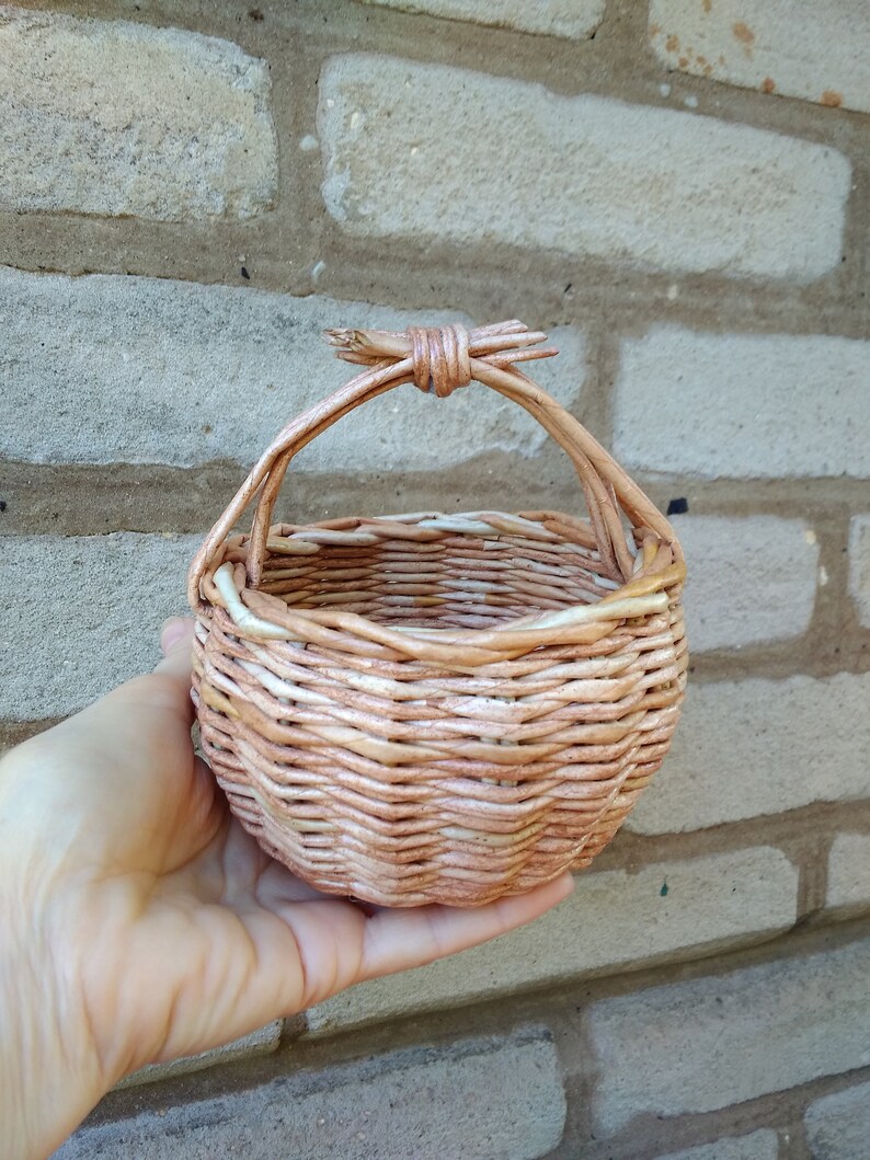 Set of 3 Small Wicker Baskets Baby Wicker Baskets Mini Gift Etsy