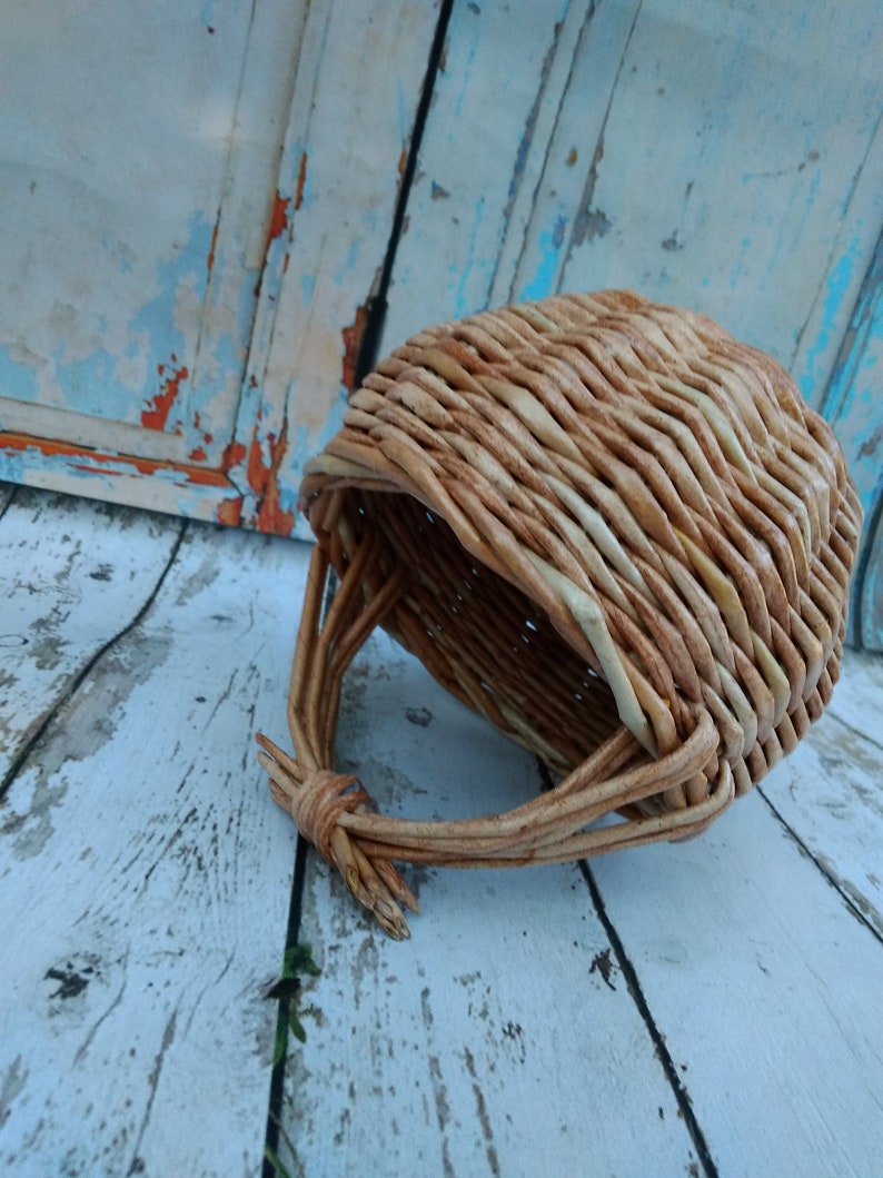 Set of 3 Small Wicker Baskets Baby Wicker Baskets Mini Gift Etsy