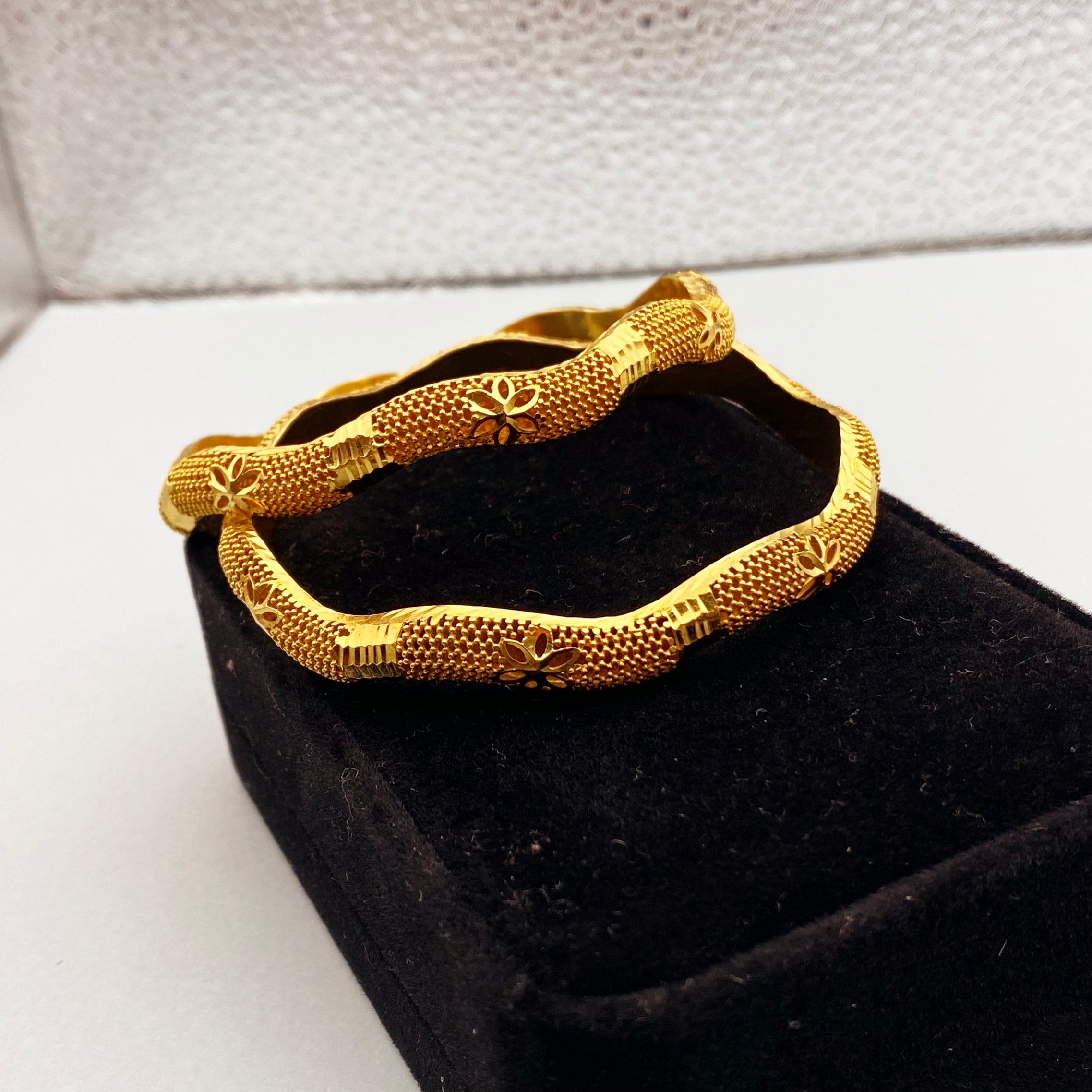 21K Real Solid GOLD Bangle Arabic Style Bangles Real Gold Etsy