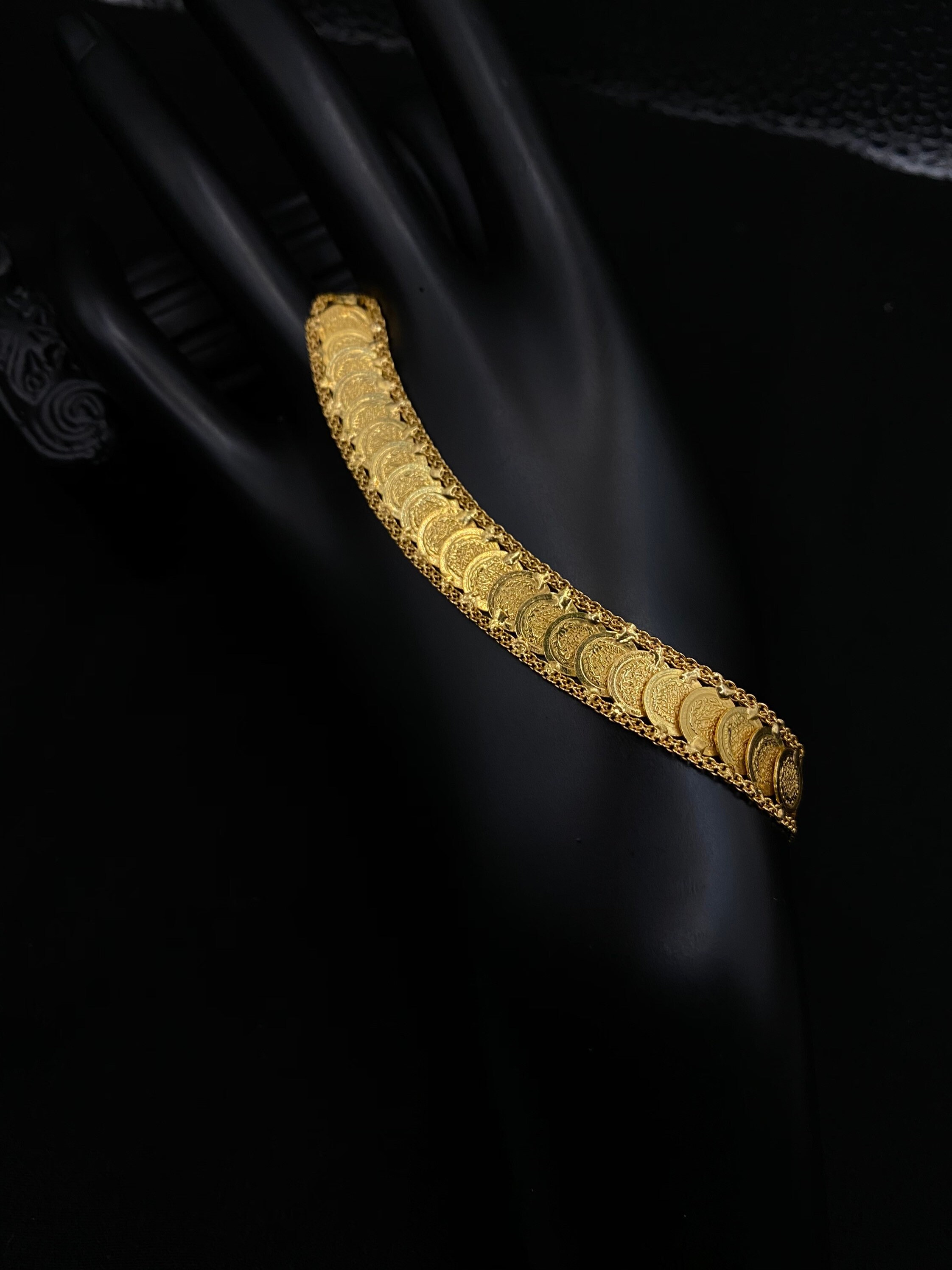 21k saudi gold mens bracelet Clearance