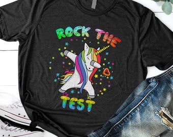 Funny Test Day T shirt Exam Day Testing Day Dabbing Unicorn Its Test Day Yall Rock The Test T-shirt Test Day Shirt Gift For Teacher