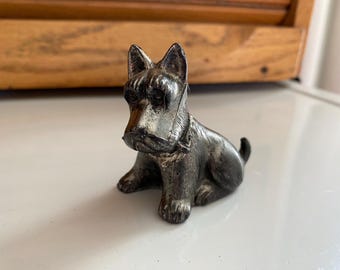 Vintage Metall Scottie Hund Figur