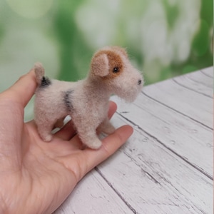 Nadelfilzen Foxterrier, personalisierter Miniaturhund
