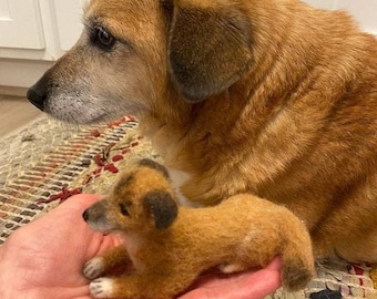 Needle felted dog, dog memorial gift
