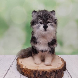 Nadel gefilzter Miniatur Hund, Wollhund
