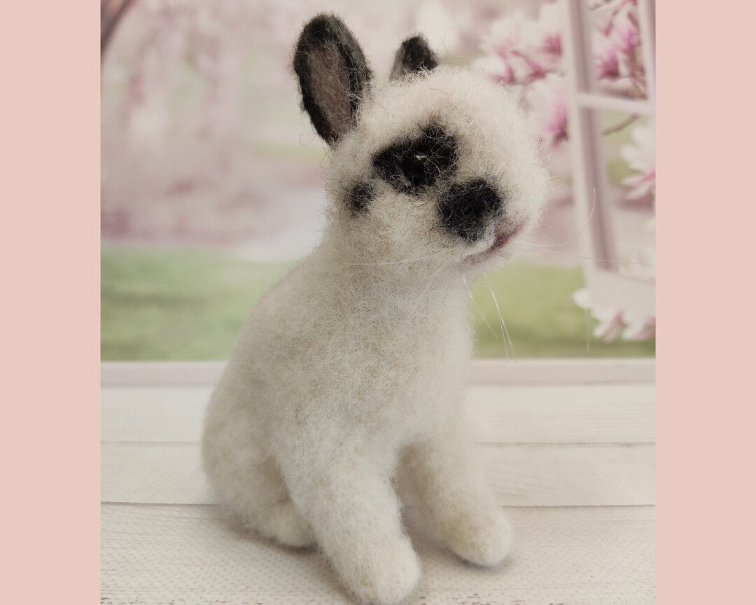 Needle Felted Rabbit, Miniature Needle Felt Bunny - Etsy