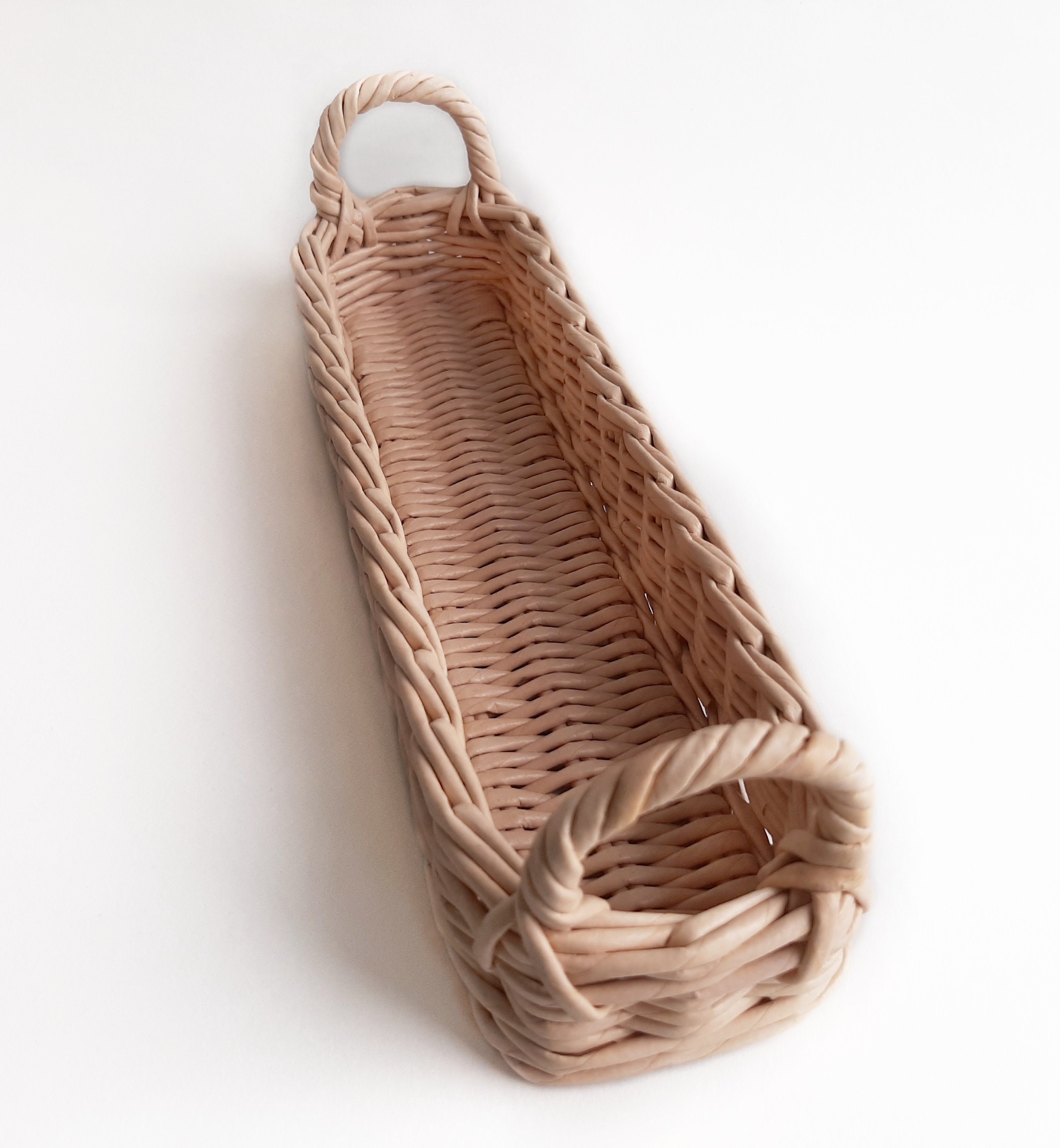 Small wicker basket with handle Storage wicker gift basket Etsy