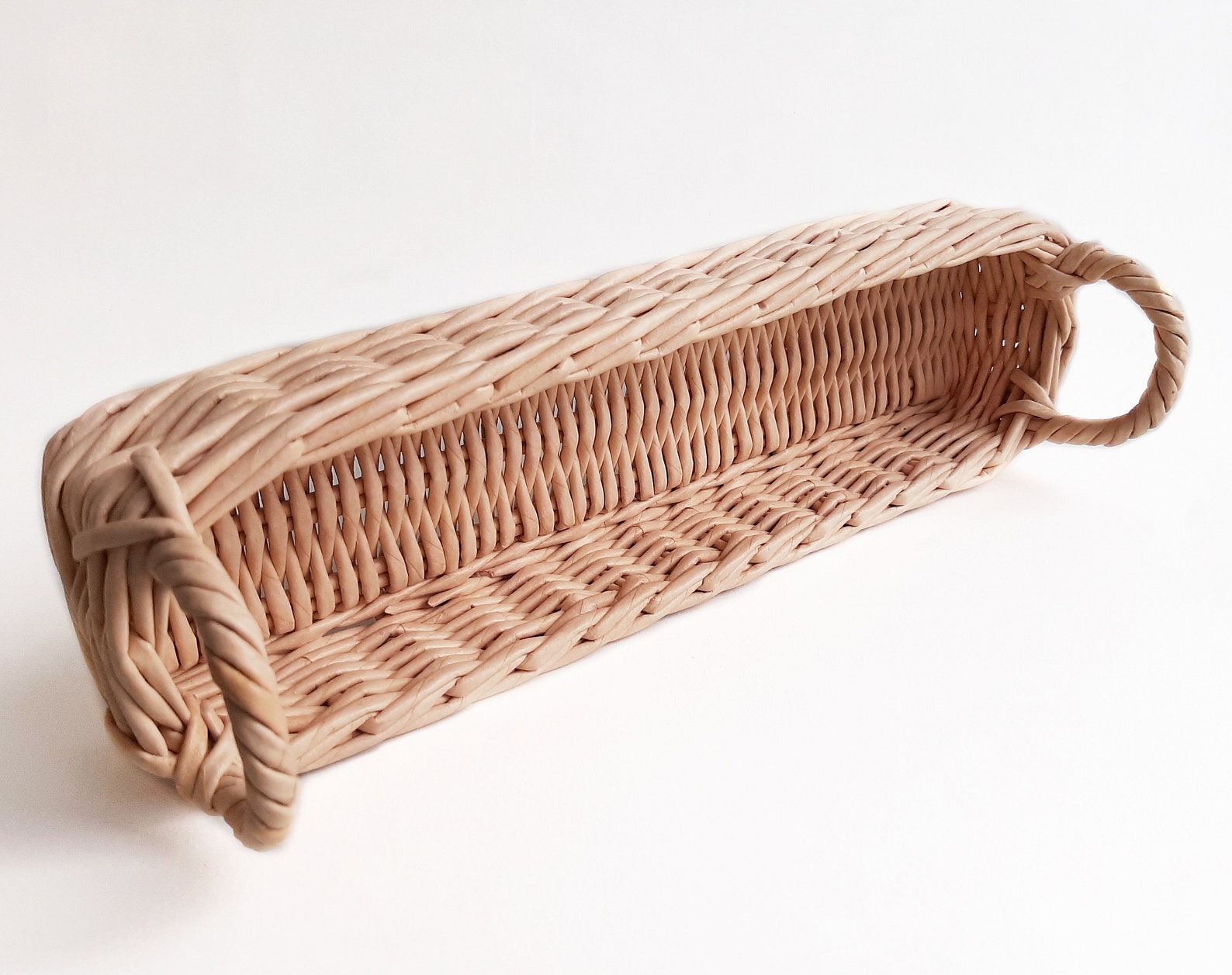 Small wicker basket with handle Storage wicker gift basket Etsy