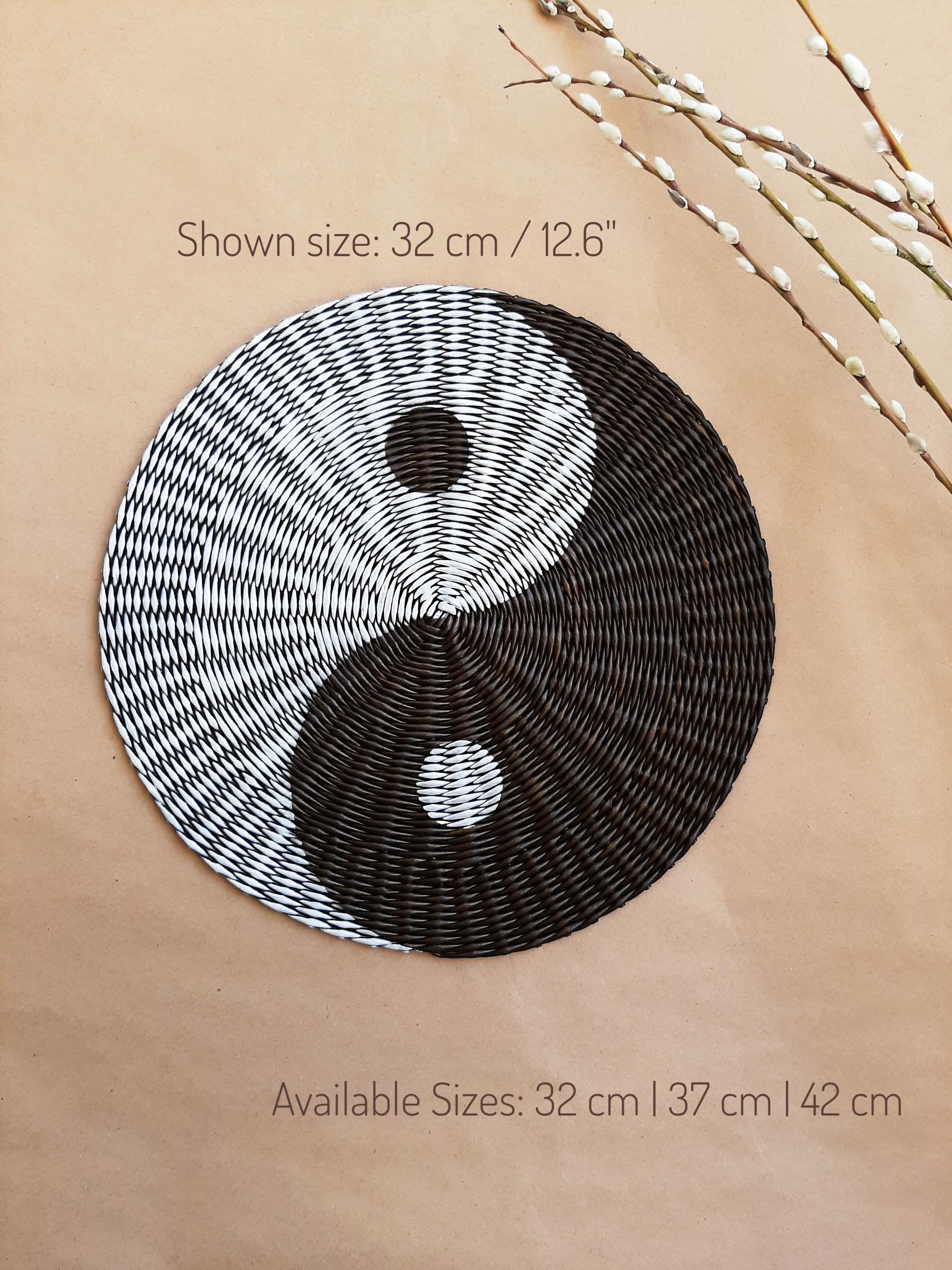 Wicker Yin Yang Wall Decor: Black and White Balance Art - Etsy