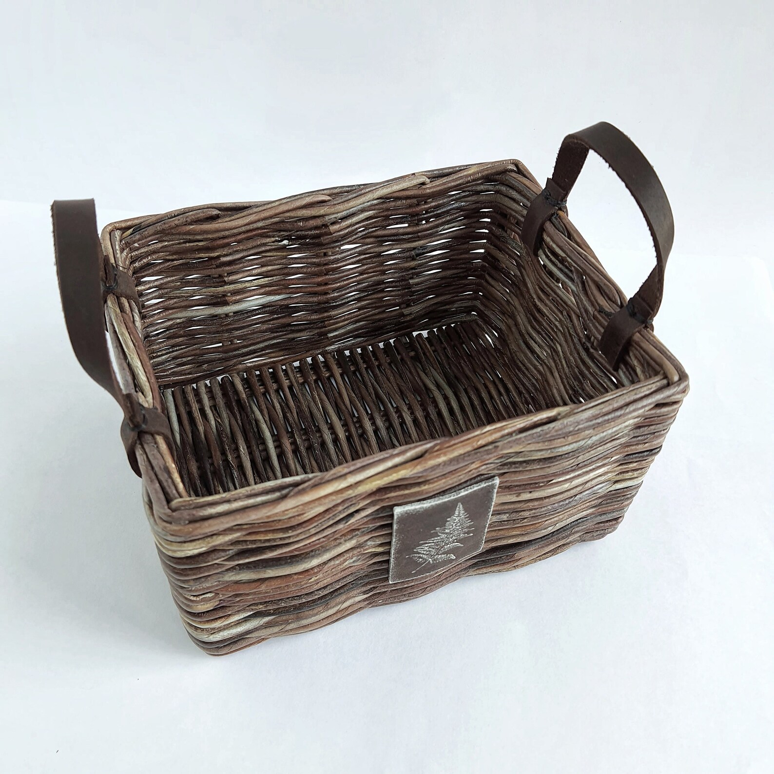 Small Kitchen Basket Storage Rectangular Wicker Basket With Etsy