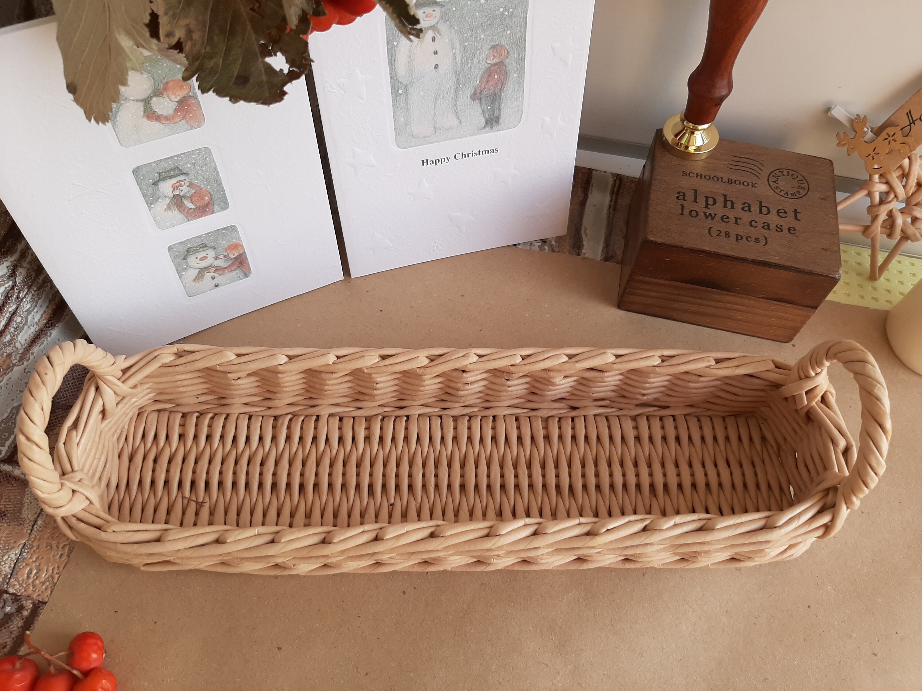 Small wicker basket with handle Storage wicker gift basket Etsy