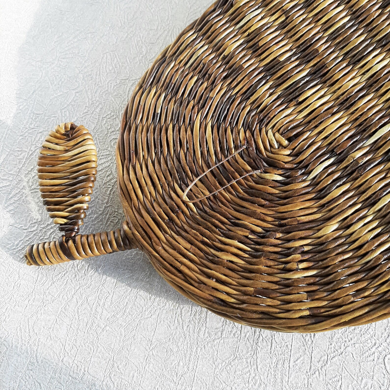 Pearshaped wicker wall basket. Hanging toy storage basket. Etsy