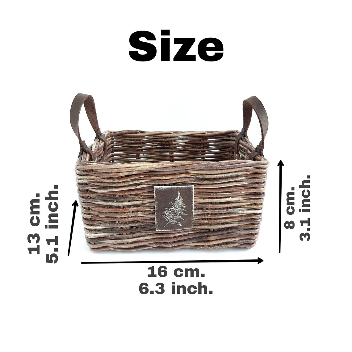 Small Kitchen Basket Storage Rectangular Wicker Basket With Etsy