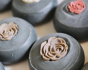 Tea Tree & Charcoal Facial Soap / goat milk / essential oil / 3oz / handmade / all natural