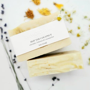 Skip the coconut body soap / coconut free / babassu oil / herbal extracts / sensitive skin /