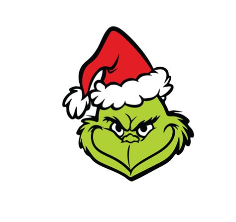 Grinch with Santa Hat Cookie Cutter