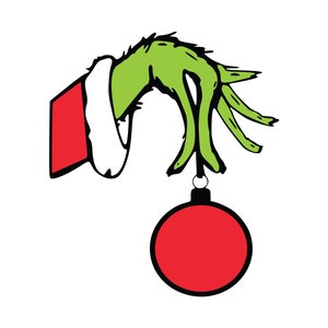 Grinch holding Ornament Cookie Cutter