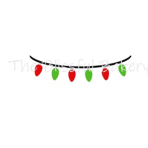 May include: A black string of Christmas lights with red and green bulbs. The text "The Blissful Bakery" is in the lower left corner of the image.